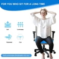thumbnail image 5 of Large Gel Seat Cushion for Long Sitting – Soft, Breathable, Non-Slip Cover, for Office Chair, Car, Desk, Wheelchair, 5 of 7