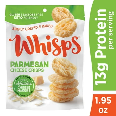Whisps Parmesan Cheese Crisps, 100% Real Cheese Baked Snack, 1.95 oz