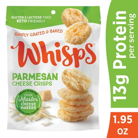 Whisps Parmesan Cheese Crisps, 100% Real Cheese Baked Snack, 1.95 oz