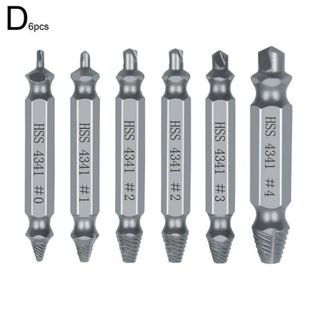 

3/4/5/6pcs Screw Extractor Rather Left Extractor Bit Drill Remover Puller L0G8