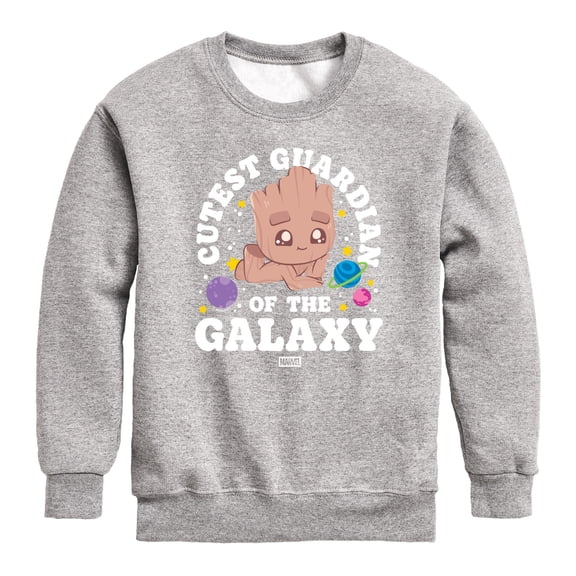 Guardians Of The Galaxy - Cutest Guardian - Youth Boys Crew Fleece Sweatshirt