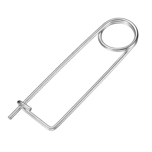 Uxcell 1-Pack Brooch Shape Cotter Safety Pin, M4x100 Stainless Steel Pins Quick Lock Brooch Fastener Heavy Retainer Clips