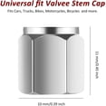 thumbnail image 6 of 20 Pieces Tire Valve Caps Aluminum Valve Stem Caps in Hexagon Shape with Rubber O-Ring Seal Stem Covers Universal Fits for Car Truck Motorcycles Bike and Bicycle (Silver), 6 of 8