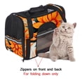 thumbnail image 4 of Tangerine Fabric Pet Bag with 900D Oxford Cloth Base and Nylon Webbing - Large Size 17x10x11.8 in - Ideal for Travel and Outdoor Activities, 4 of 7
