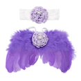 thumbnail image 2 of Diadema de Plumas para Cabello BLESIY para Cosplay Accesorios fotografía de Cien Días Violeta claro Soporte para Fotos de Alas de Ángel, 2 of 5