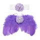 thumbnail image 2 of Alas de Plumas de Ángel Tiara de Flores Apoyos de Fotografía Accesorios de Disfraces para Niños Violeta claro, 2 of 5