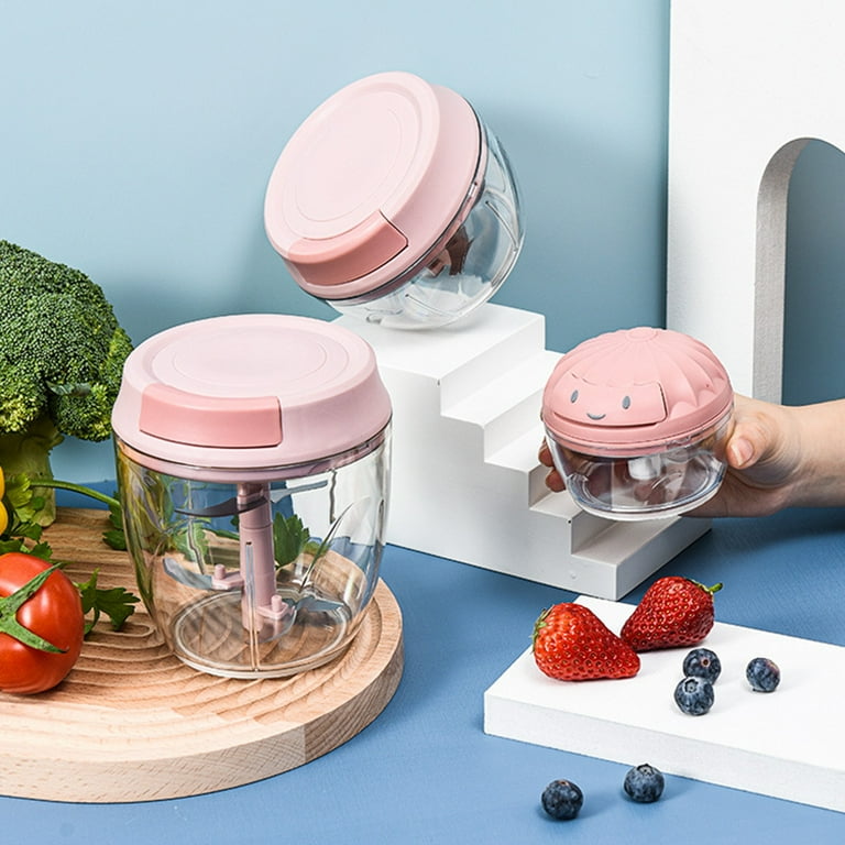 mini pull string manual food chopper