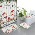 thumbnail image 6 of Virelaxpo Christmas Style Bathroom Decor Collection Featuring Shower Curtain, Floor Mat, Toilet Seat Cover and U-Shaped Mat for Holiday Bathroom Upgrade, 6 of 6