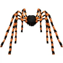 Cheapark Halloween Outdoor Arachnid Decoration Orange Black 49.2 Inch For Scary Yard Decor Spider Prop Party Scene