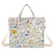 thumbnail image 7 of FORMRS Womens Corduroy Tote Bag Crossbody Shoulder Purse Handbag with Detachable Strap, Watercolor Wildflowers, 7 of 7