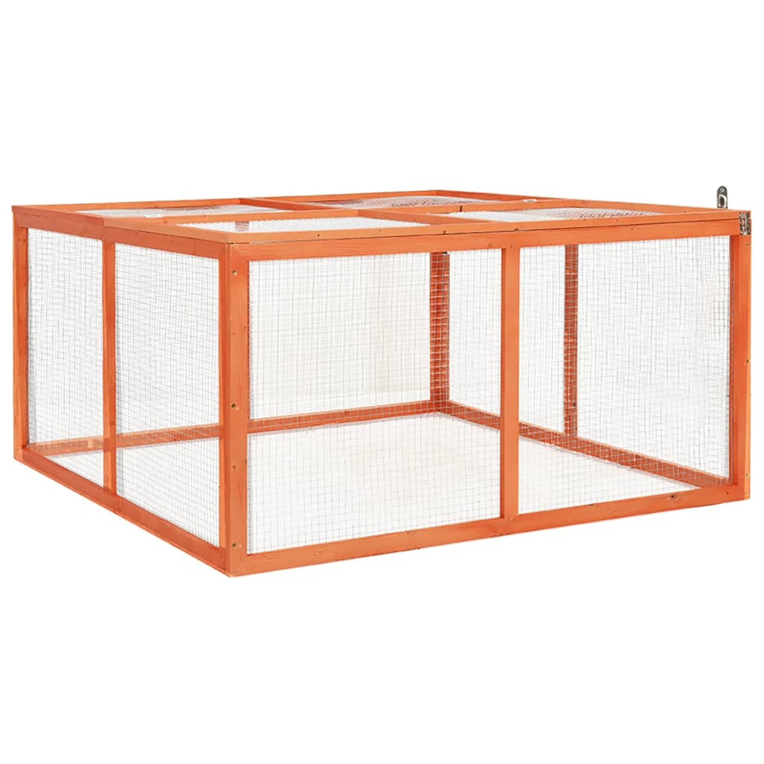 Pefilos 48" Outdoor Fir Wood Rabbit Cages for Indoor Portable Bunny Hutch, Orange Pefilos 48" Outdoor Fir Wood Rabbit Cages for Indoor Portable Bunny Hutch, Orange