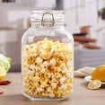 thumbnail image 1 of Transparent  Glass Snap Storage Jar Household Kitchen Sealed Jar Grain Storage Box Tea Tin Multi-purpose Containe, 1 of 3