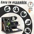 thumbnail image 4 of Docking Station for Men Desk or Nightstand Organizer Wood Phone Station Birthday Gifts for Husband, Dad Anniversary Idea from Wife Men's Desk Accessories Black, 4 of 7
