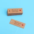 thumbnail image 3 of Shisuyan 100pcs Kraft Baking Gift Wrapping Tag Love Printed Baking Tag for Gift Package (Handmade Red Heart), 3 of 8