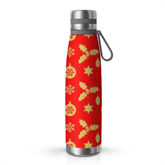 Christmas 29oz Stainless Steel Insulated Thermos with Tea Filter, 360° Printed Travel Bottle, Leakproof BPA-Free Flask with Anti-Slip Base, 304 Inner & 201 Outer, Vacuum Cup