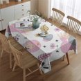 thumbnail image 2 of White Fairy Flower Pattern Rectangle Tablecloth 60"x84",Waterproof Polyester Rectangle Table Cloth, Wipeable Spillproof Polyester Tablecloth for Dining, Camping, Indoor and Outdoor, 2 of 5