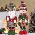 thumbnail image 4 of SUSUchens - Muñeco de Navidad de peluche, muñeco de nieve, reno, muñeco de nieve, pata retráctil suave, juguetes para el hogar, mesa, repisa, estilo A, 4 of 8