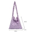 thumbnail image 4 of Bolsa de hombro grande con diseño de corazón de felpa cálida para mujer (B púrpura) Likrtyny Para Estrenar, 4 of 9