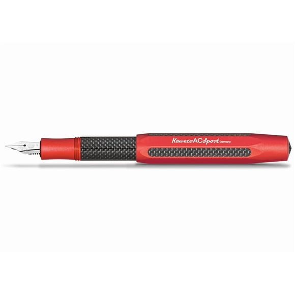 Pluma Estilográfica Kaweco AC Sport Carbono Rojo Punta Media