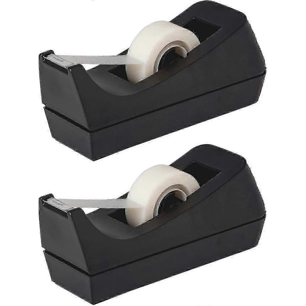 Desktop Tape Dispenser - Non-skid Base - Weighted Tape Roll Dispenser - Perfect For Office Home School (tape Not Included) - (2-pack)