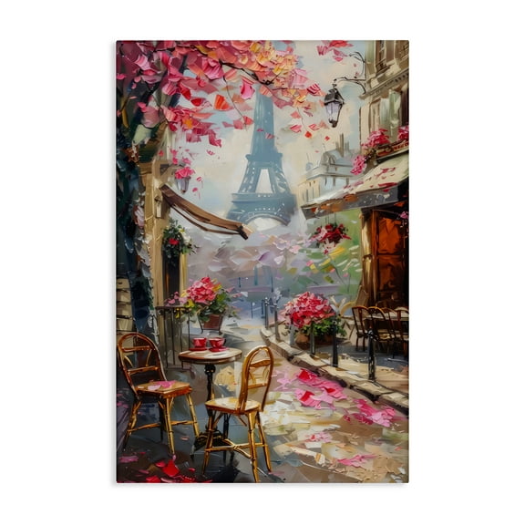 Stupell Industries Romantic Paris Cafe Canvas Wall Art design by LSR Creative Studio, 24 x 16