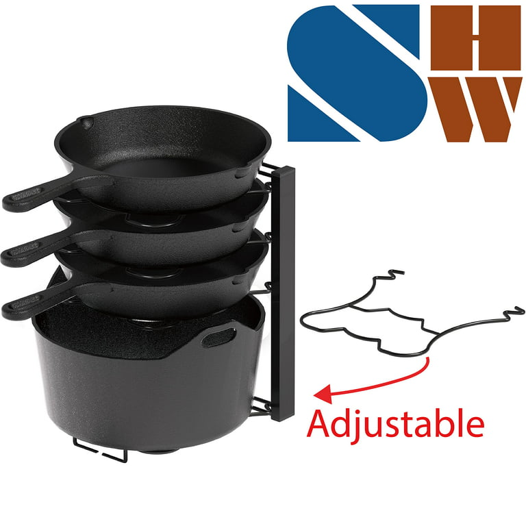 Simple Houseware 5 Adjustable Compartments Pot and Pan Organizer
