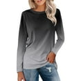 thumbnail image 2 of Uooqdmx Long Sleeve Shirts for Women Blouses for Women Dressy Casual Summer Tops Loose Side Split Blouse Tunic Womens Fall Tops F M, 2 of 4