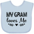thumbnail image 3 of Inktastic My Gram Loves Me Scandinavian Girls Baby Bib, 3 of 4