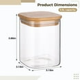 thumbnail image 3 of 6PCS Glass Food Storage Jars, Pantry Organization Jars, Glass Spice Jars, Storage Jars with Bamboo Lid and Silicone Seal, Perfect for Spices, Condiments Dried Fruits, 3 of 6