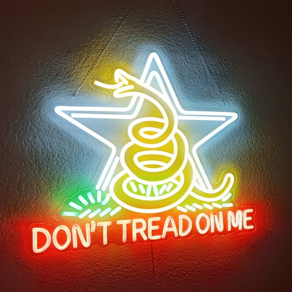"Don't Tread On Me" Custom LED Flex Neon Sign With Remote Dimmer