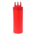 thumbnail image 1 of Botella de 3 agujeros, dispensador de condimentos, salsa de vinagre, aceite, Ketchup Cruet Bin Feliz Sencillez, 1 of 5