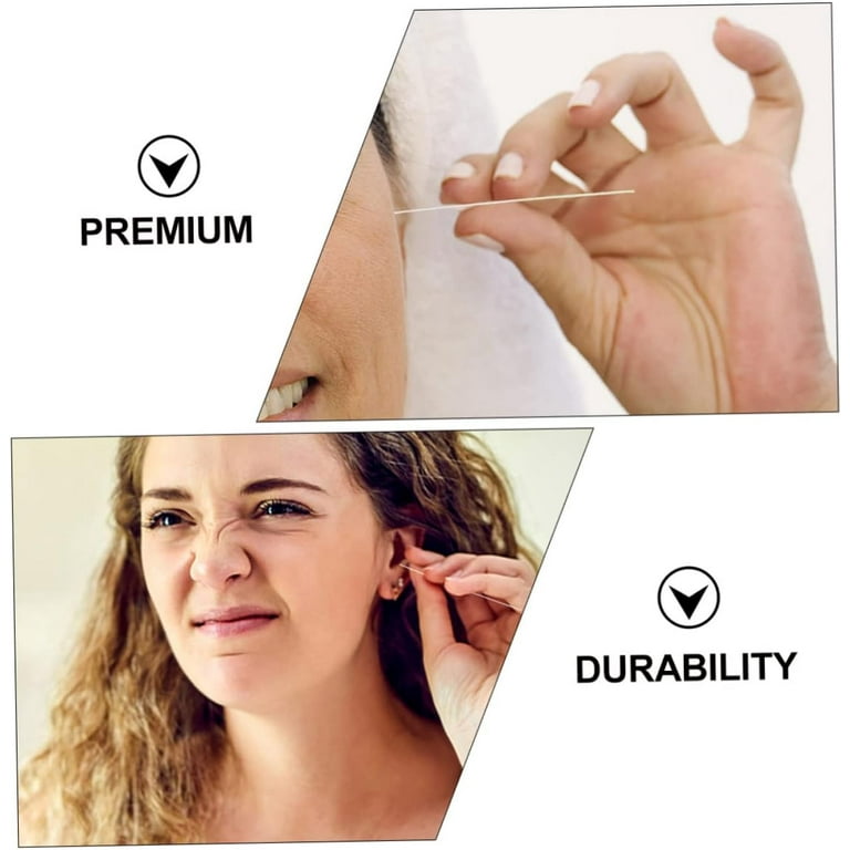 Hemoton 2pcs 1 Set Ear piercing cleaning line after piercing cleaner  pierced ear cleaner earring cleaner for pierced ears earrings hole cleaner  floss