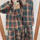 thumbnail image 3 of Pijamas verdes de Navidad para parejas, conjunto de pijama Simple a cuadros, ropa de dormir de algodón para Otoño e Invierno, pijamas para mujer, ropa de descanso de manga larga, 3 of 4