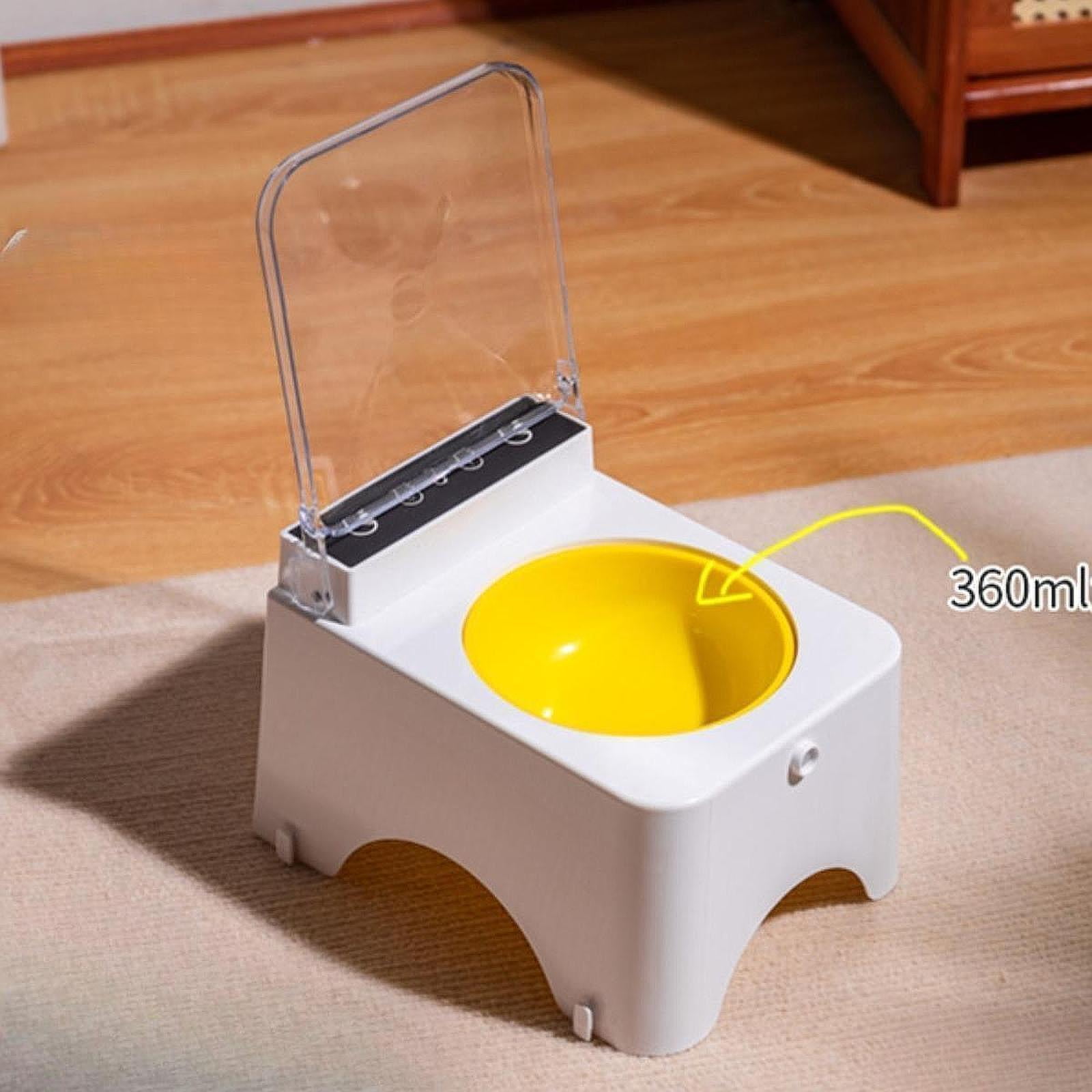 oshhni Cat Bowl with Raised Stand for Cats Dogs Neck Protection Cat Dog Food Feeder PP Bowl