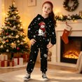 thumbnail image 2 of Krdevn Kids Christmas Hoodie and Pants Set 2 Piece Long Sleeve Hooded Sweatshirt with Jogger Pants Toddler Boys Girls Holiday Casual Outfit Clothing, 2 of 4