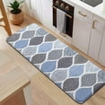 thumbnail image 5 of Blue Geometric Quatrefoil Pattern Kitchen Rug Mat,Kitchen Runner Rugs Non Skid Washable,Decorative Kitchen Floor Mats for Kitchen,Sink,Laundry,17"x47.2", 5 of 7