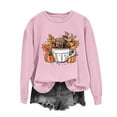 thumbnail image 2 of Byworldtasic Womens Long Sleeve TopsWomen Tis The Season Funny Pumpkin Football Game Day Shirt Long Sleeves Casual Autumn Tee Tops, 2 of 4