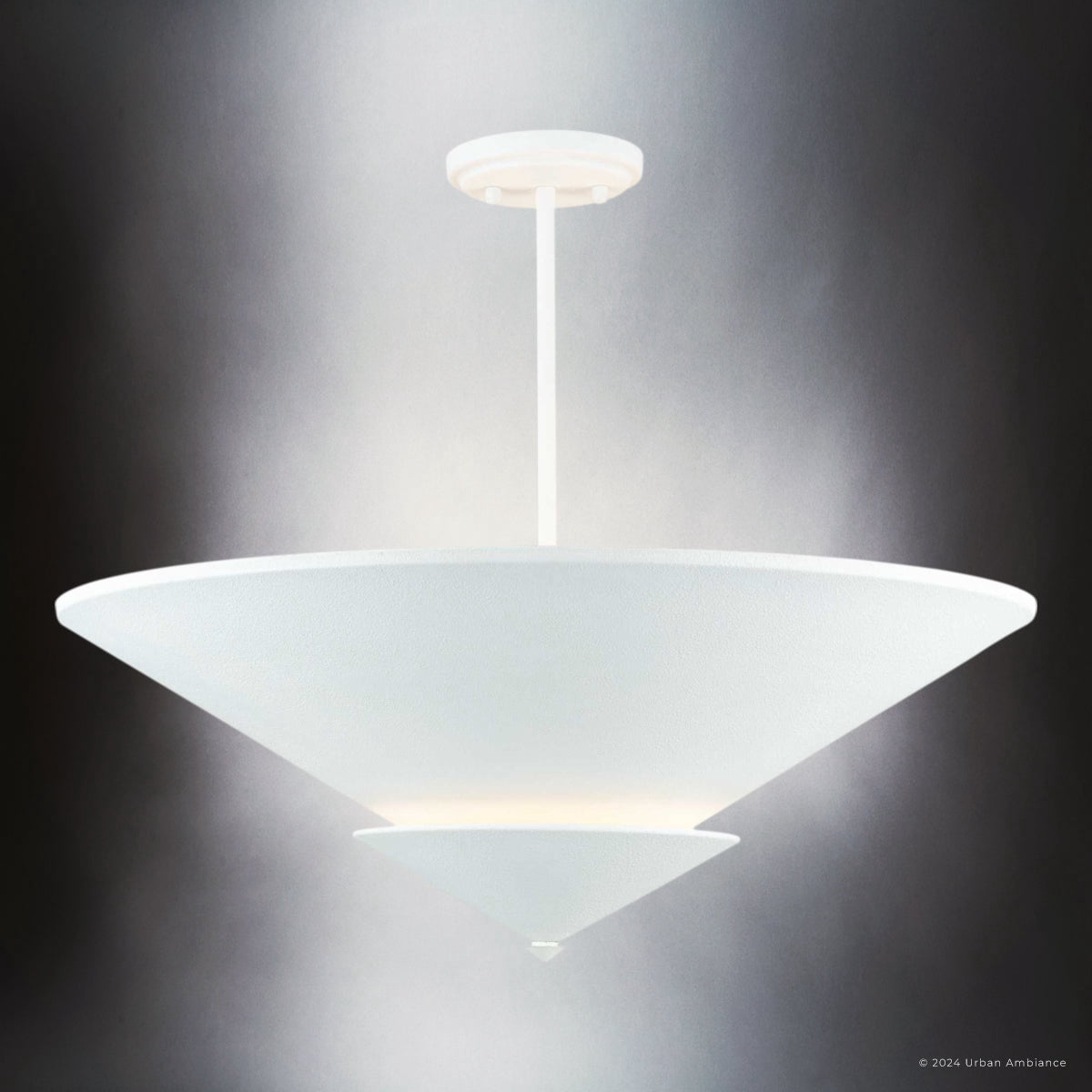 Luxury Modern Ceiling Light, White Plaster, UHP5050