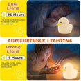 thumbnail image 5 of Luz Nocturna De Pato Recargable, Luz Nocturna Para Niños Con Sensor Táctil Lámpara Led Squishy Portátil De Silicona Animal Kawaii Habitación Para Niños Decoración De Escritorio Reg, 5 of 5