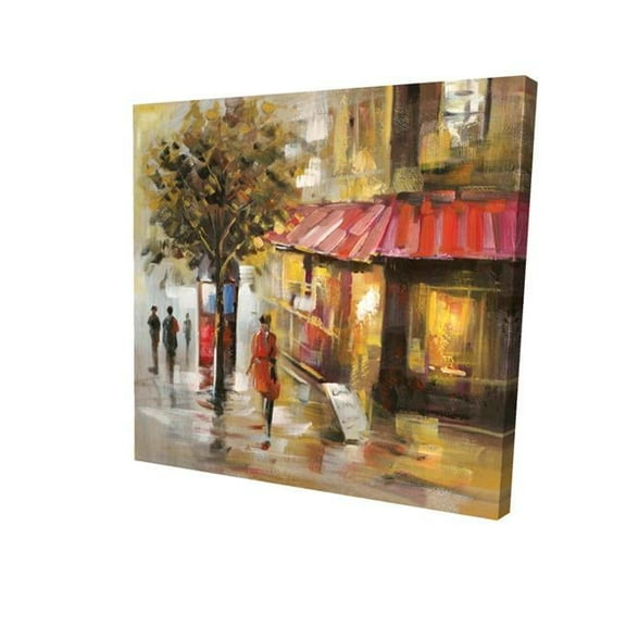 Begin Home Decor 2080-1616-ST4 16 x 16 in. Abstract Street with Passers-Print on Canvas