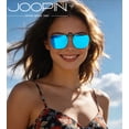 thumbnail image 4 of Joopin Polarized Clip On Sunglasses Flip Up UV400 Protection Anti Glare Lens Wear Over Prescription Glasses(Mirrored Blue), 4 of 10
