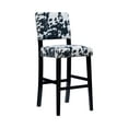 thumbnail image 4 of Linon Armond 30" Indoor Bar Stool, Black Cow Print Fabric, 4 of 10