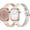 Pink&Starlight, variant on Breathable 2 Pack Band Compatible with Apple Watch 38mm 40mm 41mm 42mm 44mm 45mm,iWatch SE Series 8/7/6/5/4/3/2/1,Soft Chain Lace Silicone Bracelet Strap, Hypoallergenic Waterproof,for Women Man