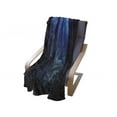 thumbnail image 4 of Night Soft Flannel Fleece Throw Blanket, Misty Nature Scene of Autumn Forest in Thuringia Germany Tranquil Woodland, Cozy Plush for Indoor and Outdoor Use, 60" x 80", Blue Green White, by Ambesonne, 4 of 6