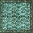 thumbnail image 1 of Ahgly Company Indoor Square Persian Turquoise Blue Traditional Area Rugs, 8' Square, 1 of 4