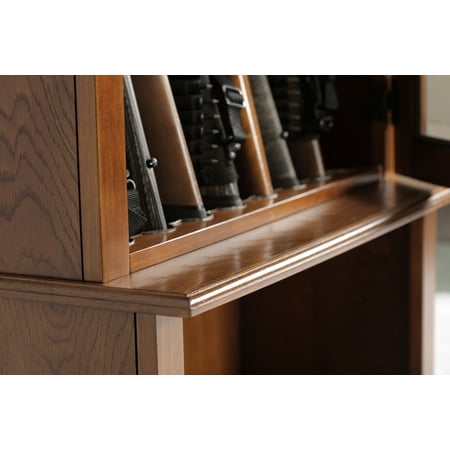 American Furniture Classics Model 800, Our premium 8 Long Gun wood and wood Veneer Cabinet comes with Key Lock