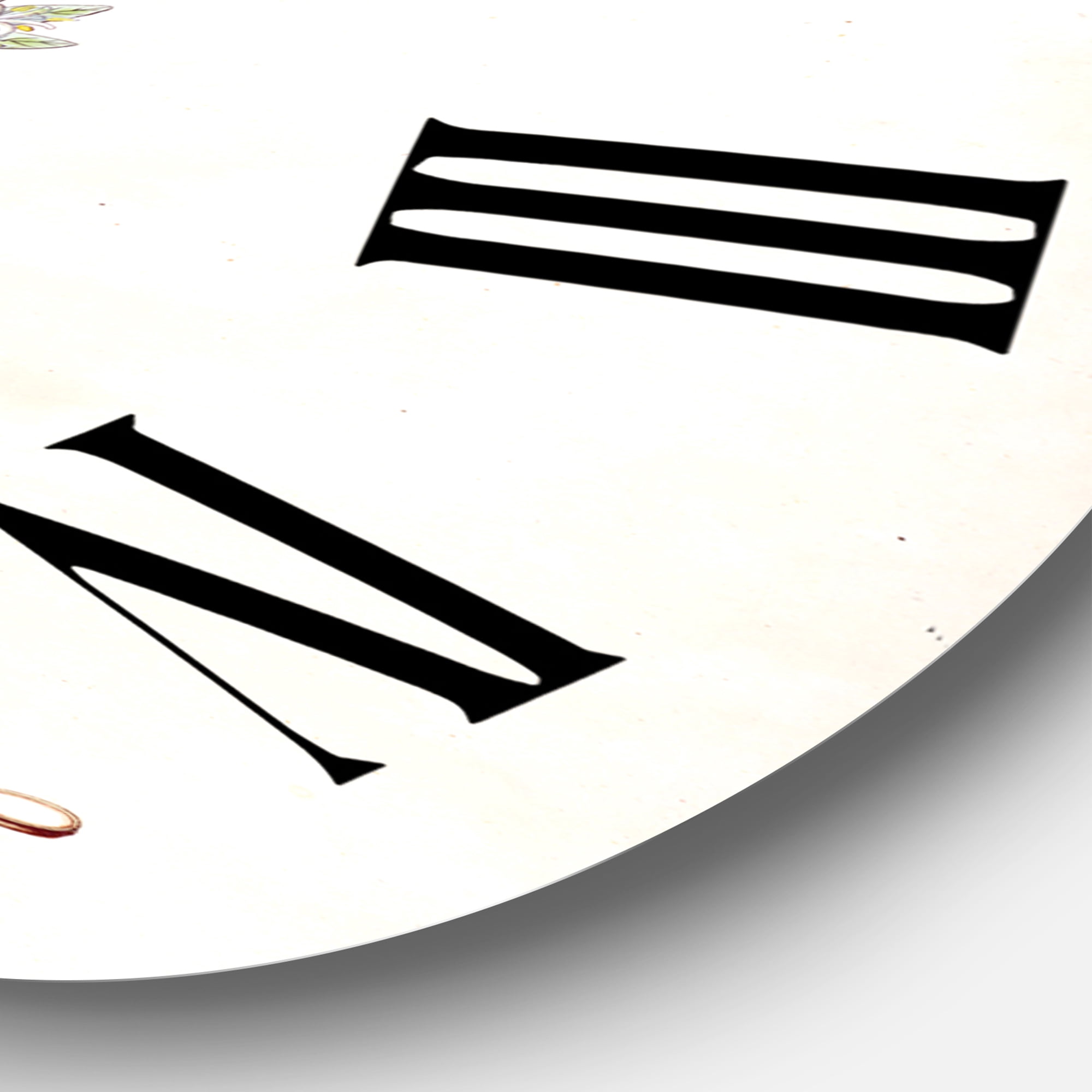 Designart 1 in Quartz Farmhouse Wall Clock