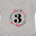 thumbnail image 4 of Inktastic 3rd Birthday Floral Wreath 3 Year Old Girl Girls Toddler Dress, 4 of 5