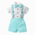 thumbnail image 2 of Toddler Boy Clothes Suit Formal Dress Gentleman Suspender Bow Tie Shirt and Shorts Set Little Boy Outfits Summer Clothes Suit Size 12M-6Y, 2 of 7