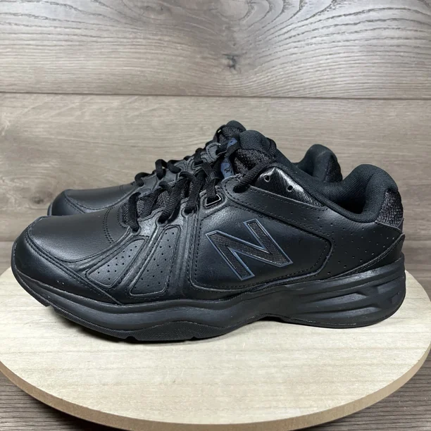 New Balance 409 Walking Shoes Black Leather Lace Up Mens Size 10.5 4E Extra Wide
